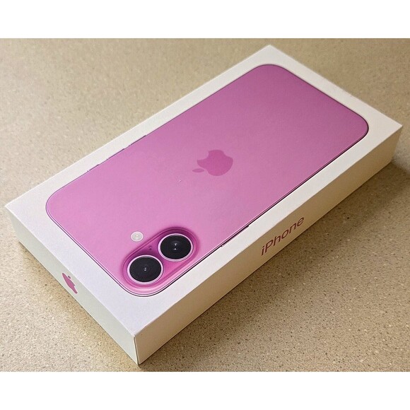 Empty Retail Box Apple A3082 iPhone 16 Plus + Pink 128GB Demo Sticker Excellent - Picture 2 of 8